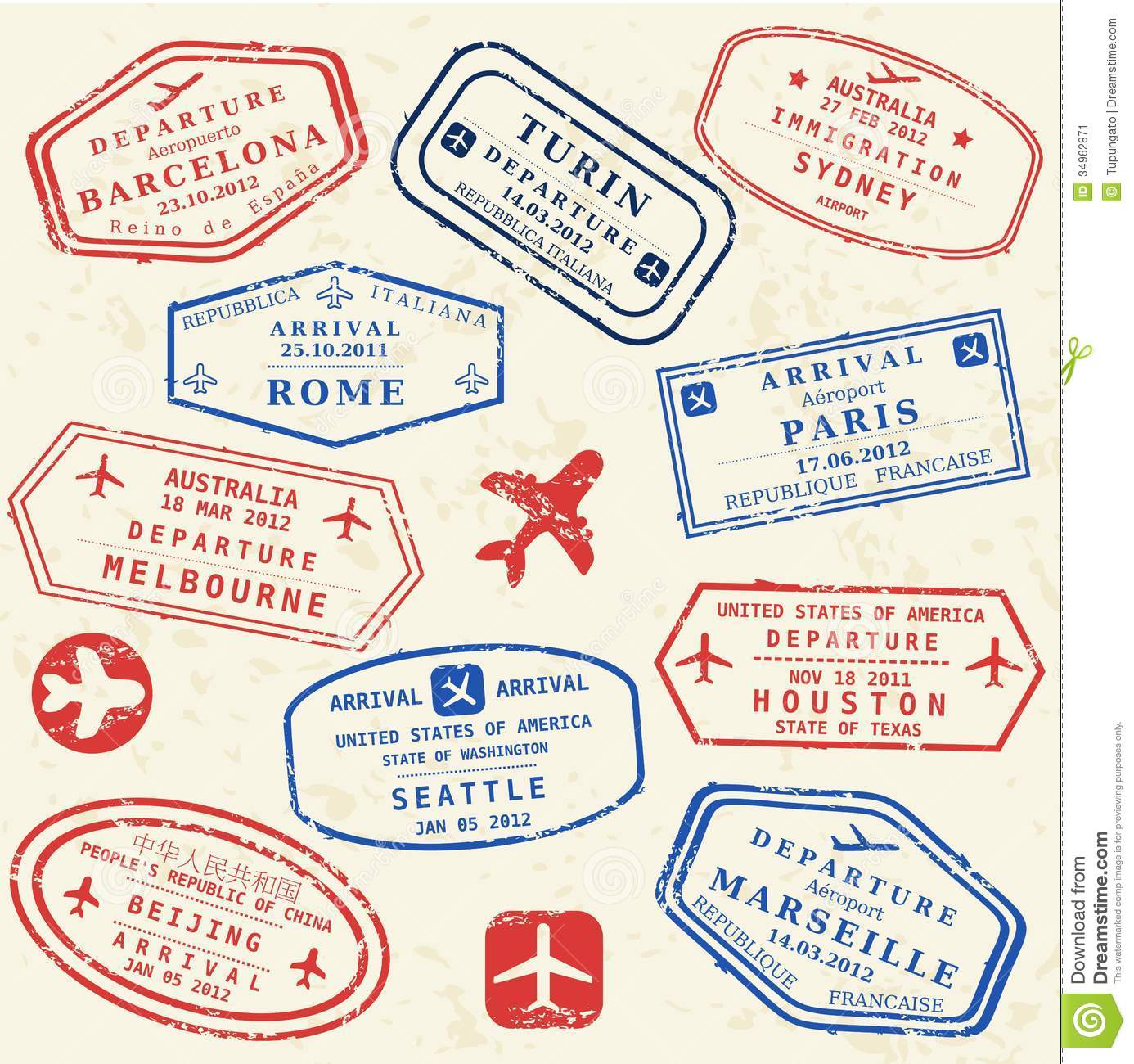 travel stamps clipart free - photo #26